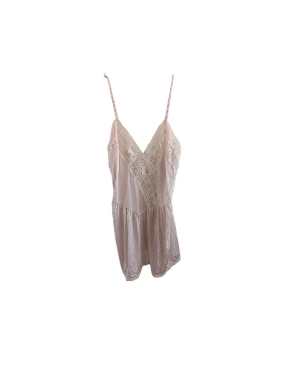 Vtg 1980s Flair Lace Inset Babydoll Cami Top  Women's Small  ILGWU Union Made